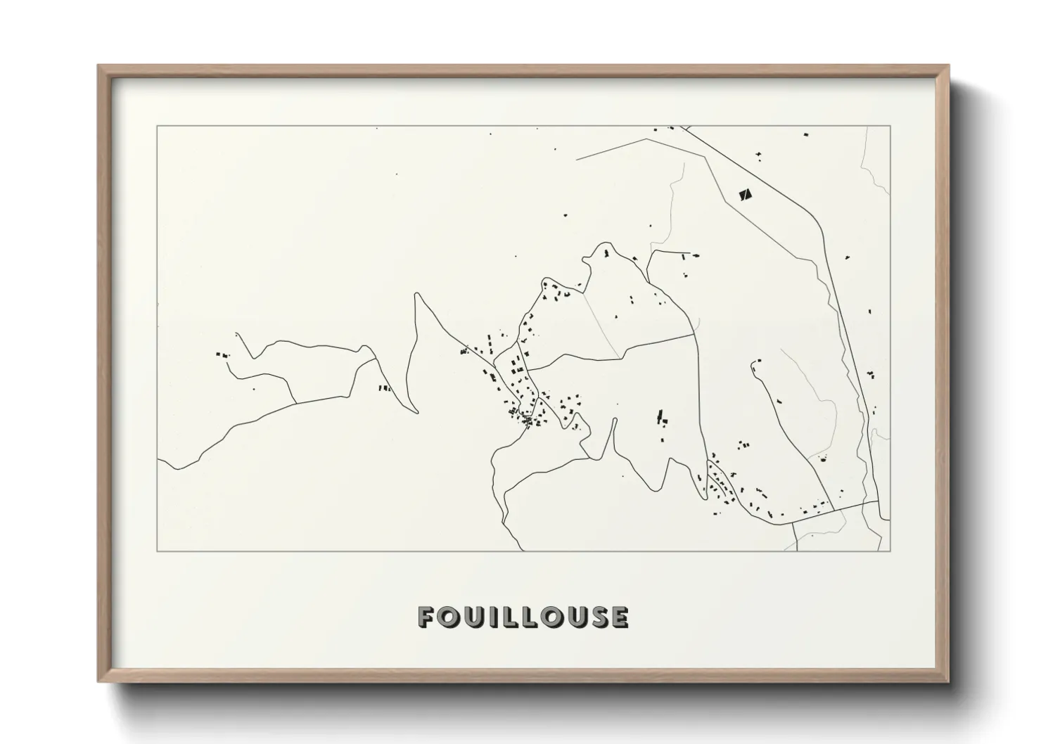 Une affiche de carte sur Fouillouse