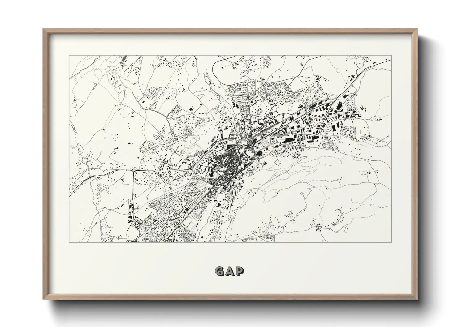 Une affiche de carte sur Gap