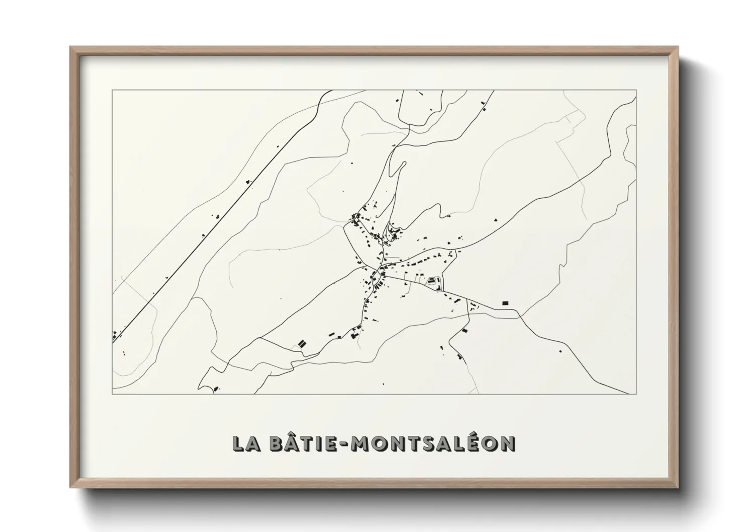 Une affiche de carte sur La Bâtie-Montsaléon