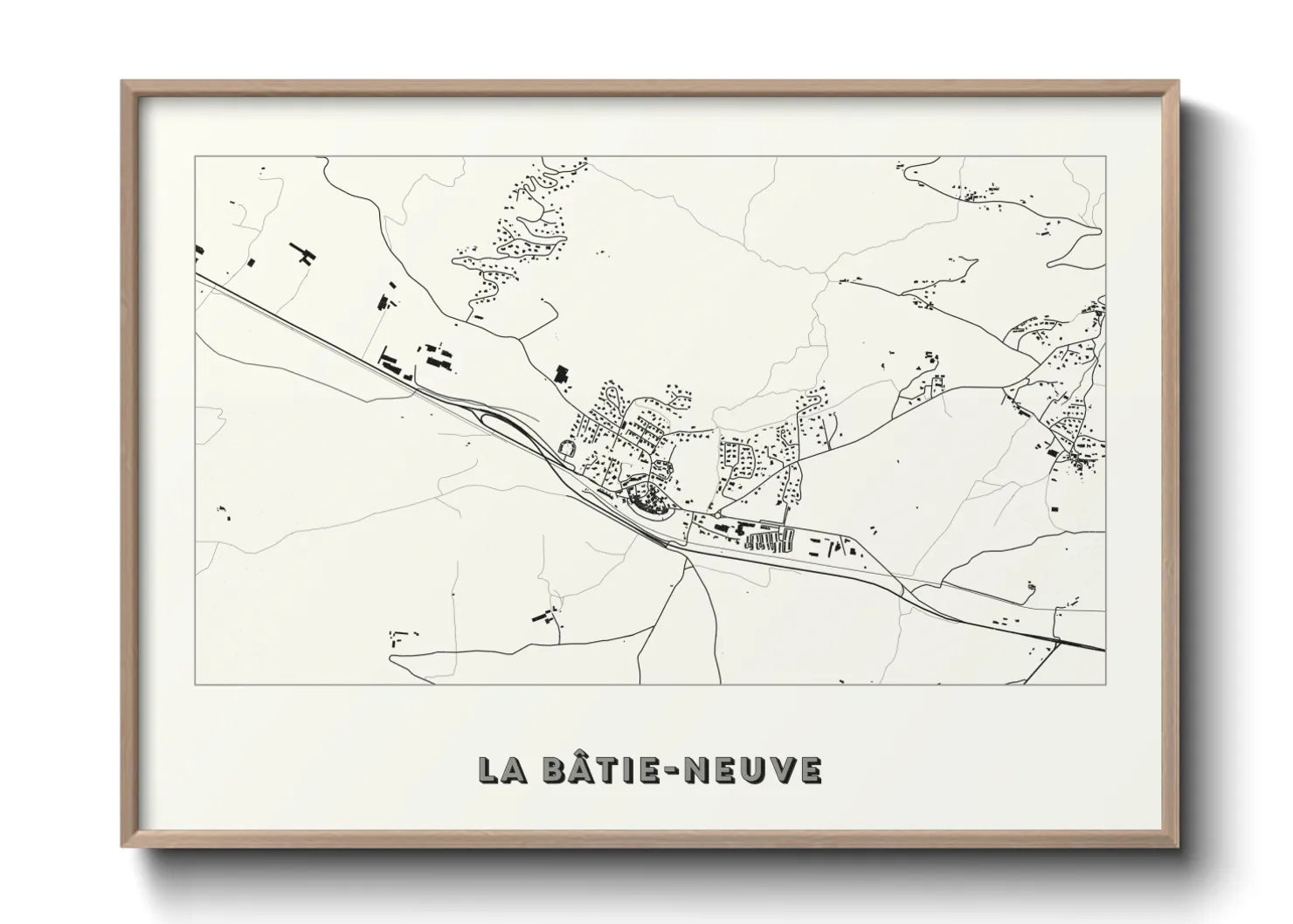 Une affiche de carte sur La Bâtie-Neuve