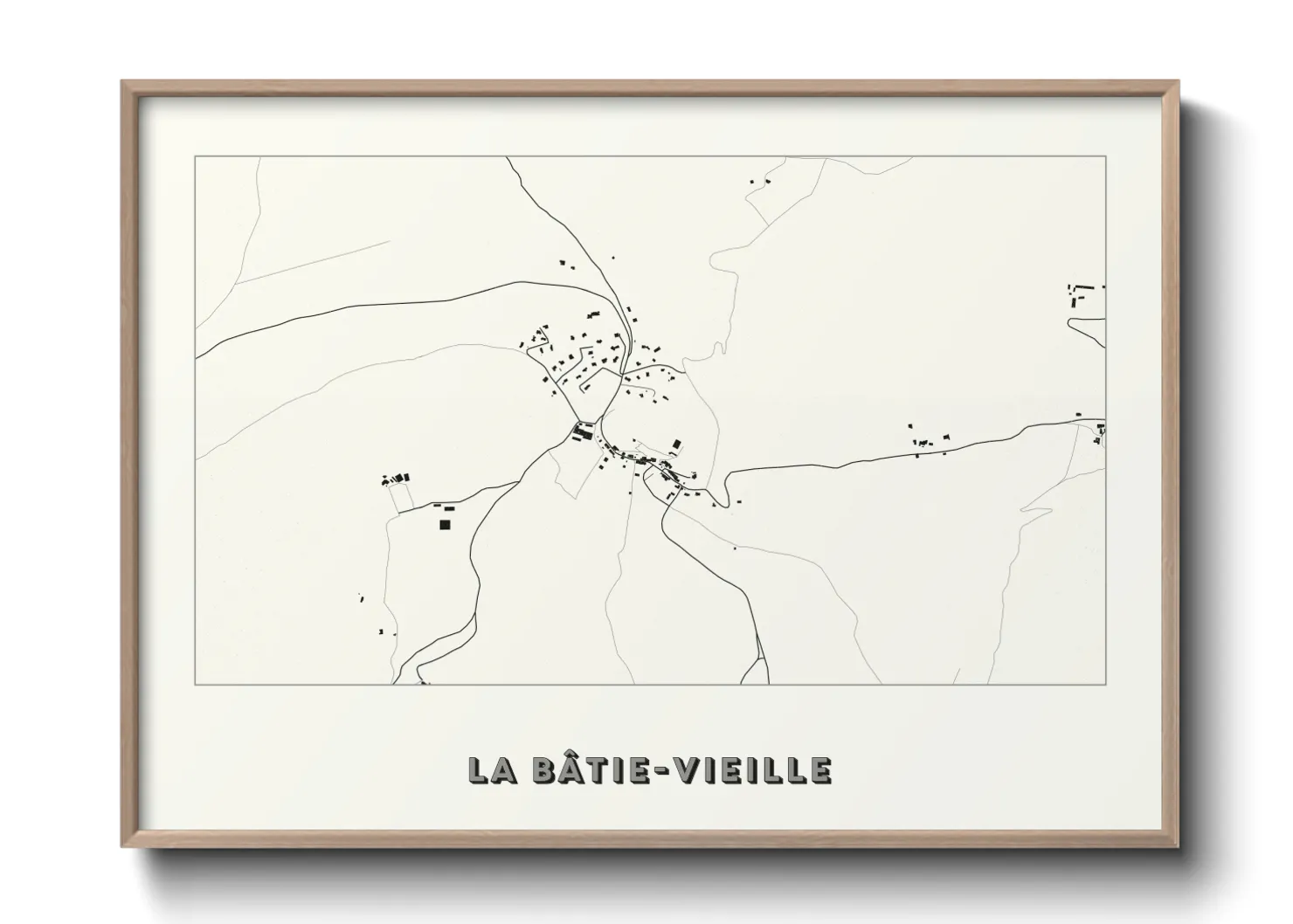 Une affiche de carte sur La Bâtie-Vieille