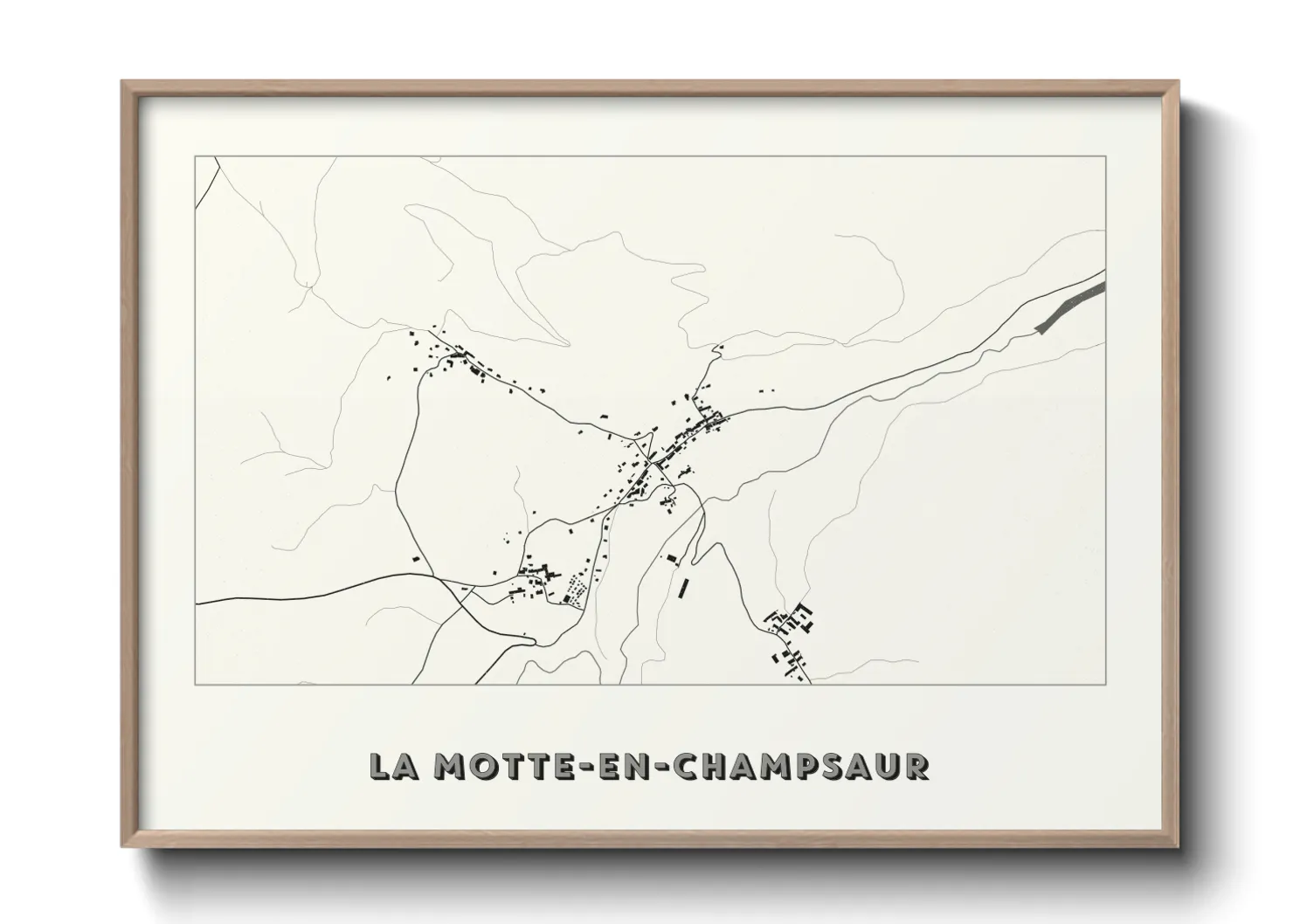 Une affiche de carte sur La Motte-en-Champsaur