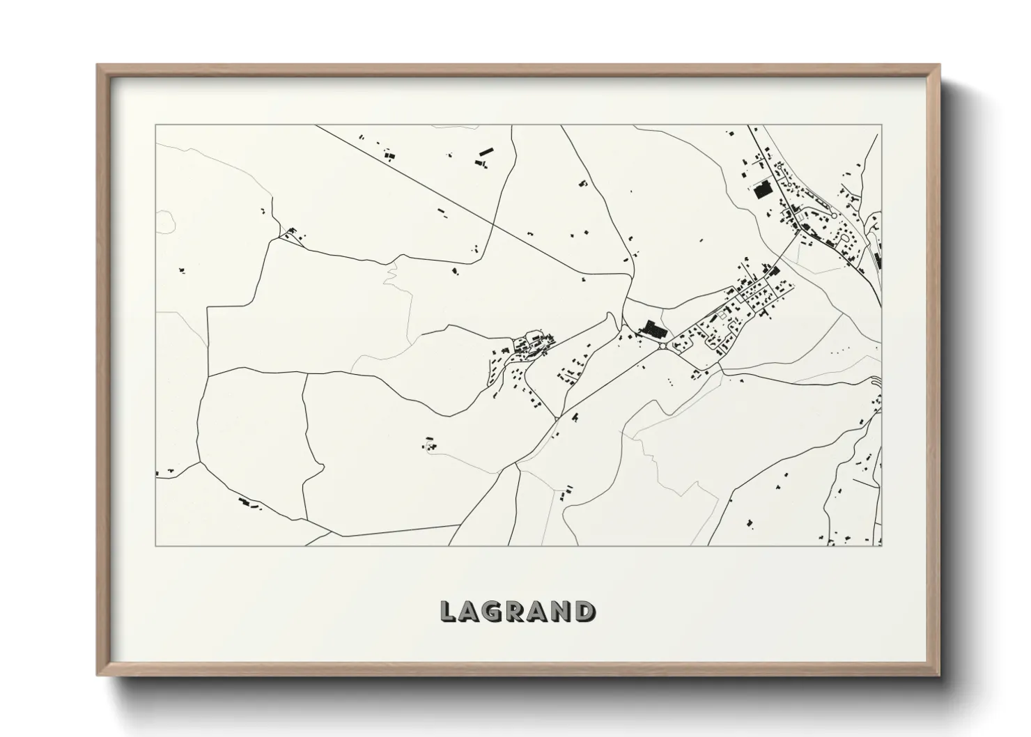 Une affiche de carte sur Lagrand