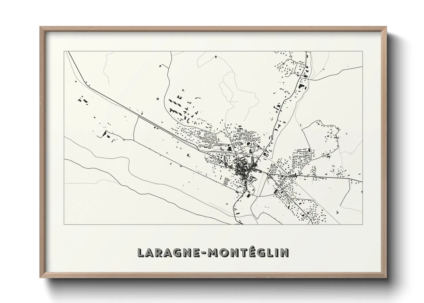 Une affiche de carte sur Laragne-Montéglin