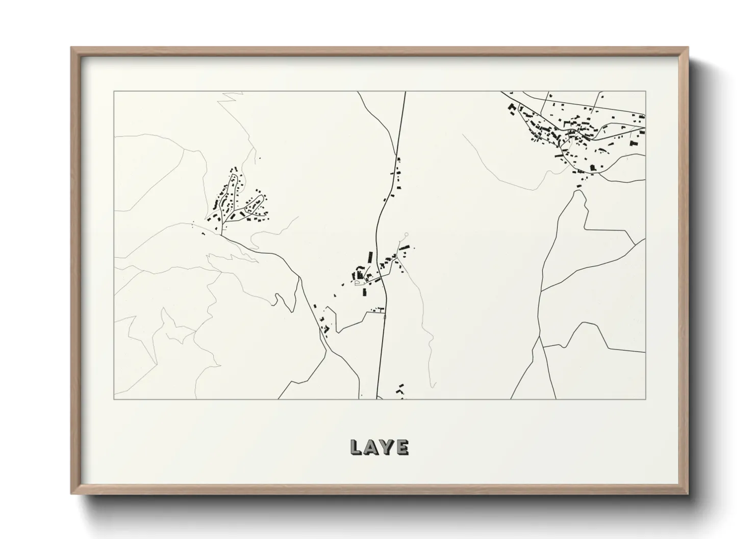 Une affiche de carte sur Laye