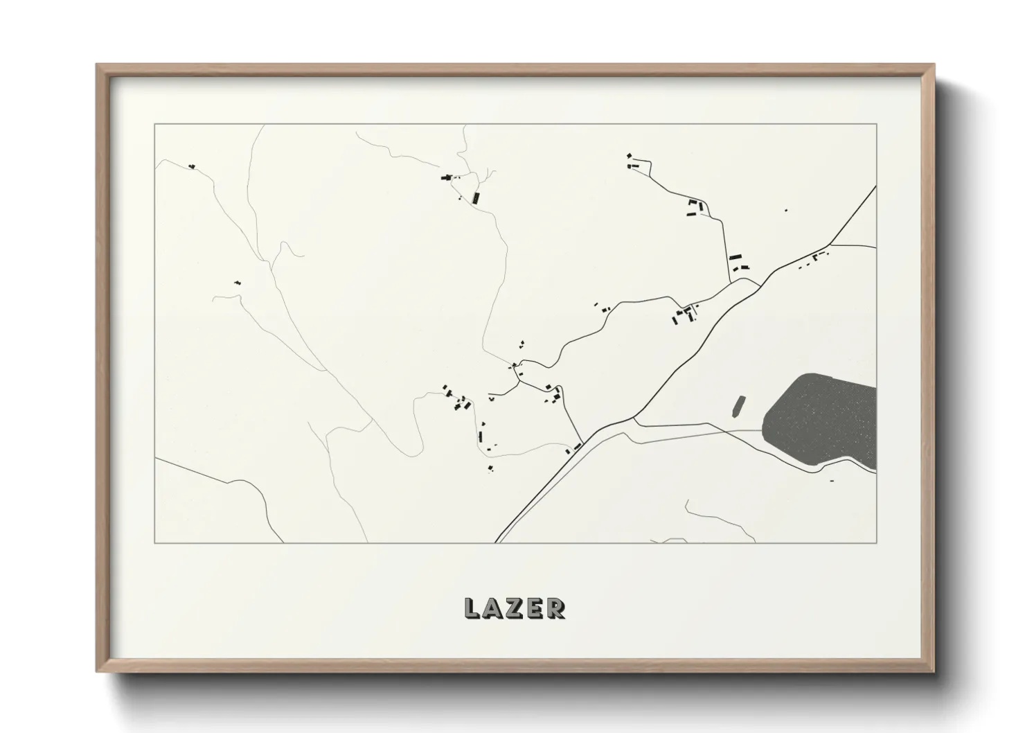 Une affiche de carte sur Lazer