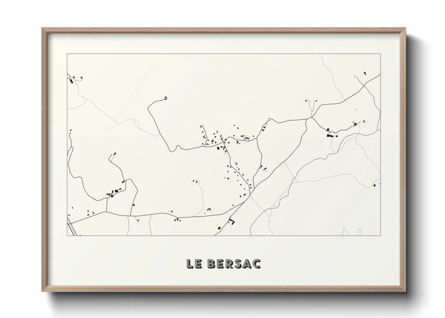 Une affiche de carte sur Le Bersac