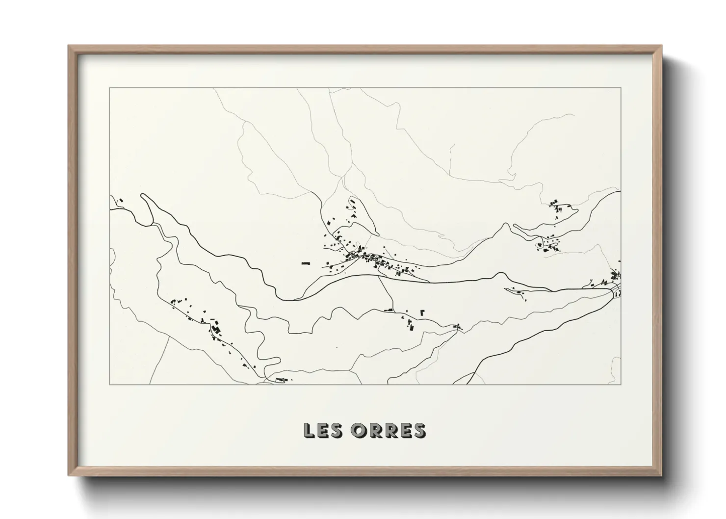 Une affiche de carte sur Les Orres