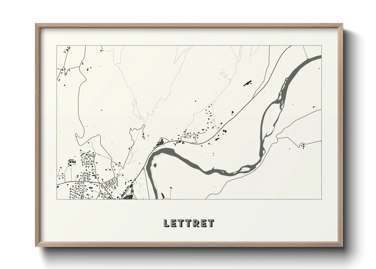 Une affiche de carte sur Lettret