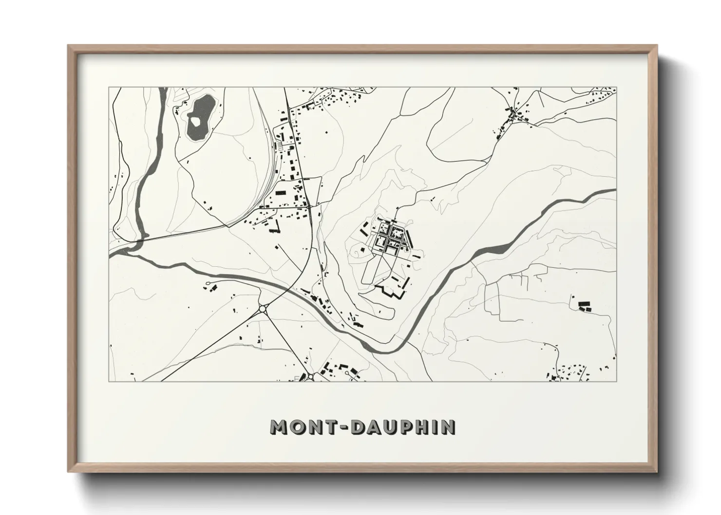 Une affiche de carte sur Mont-Dauphin