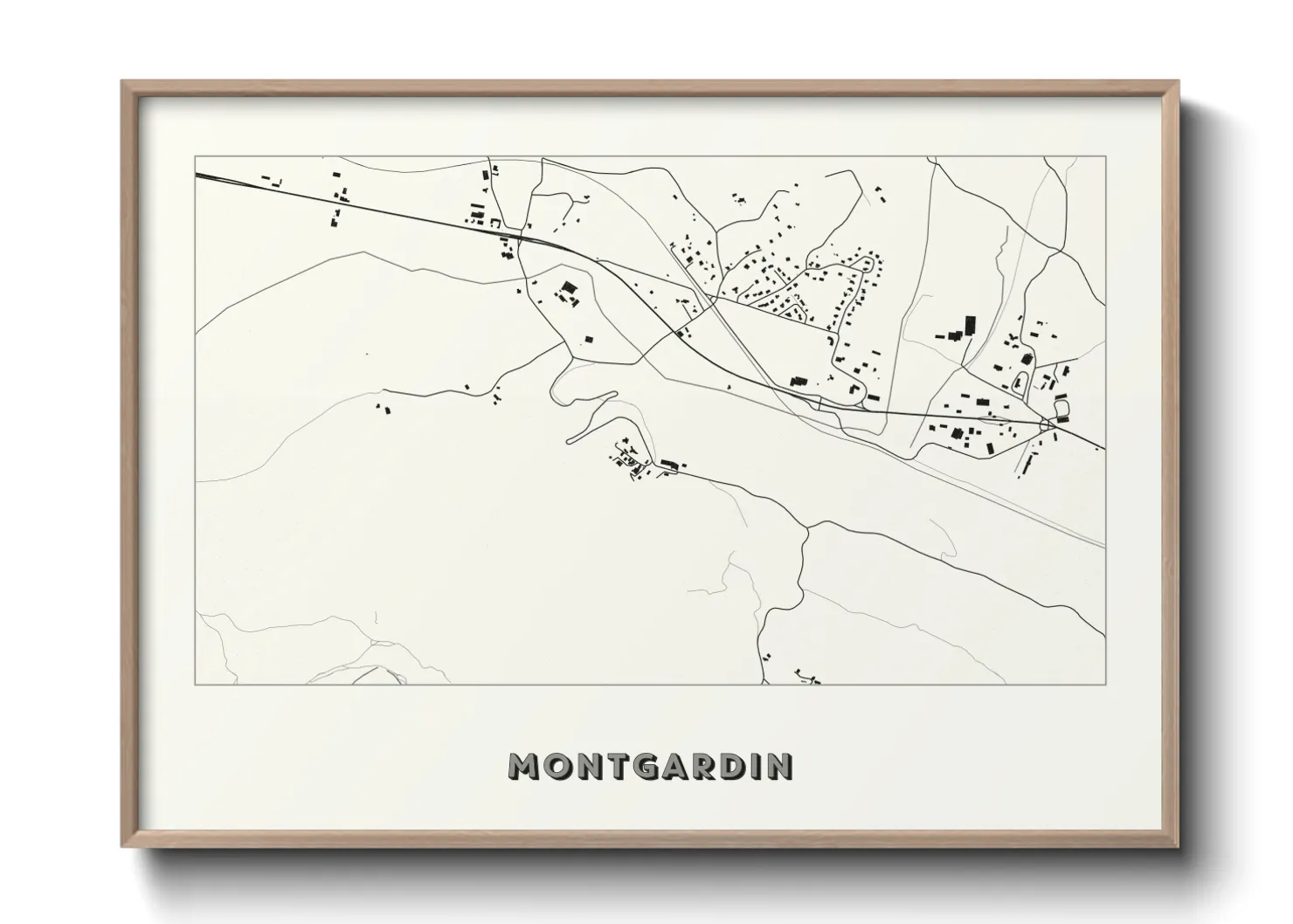 Une affiche de carte sur Montgardin