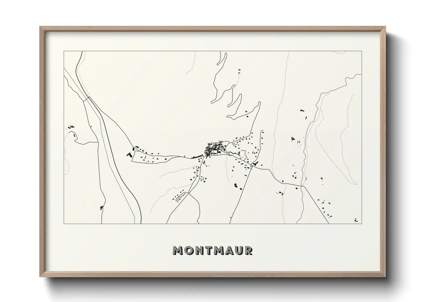 Une affiche de carte sur Montmaur