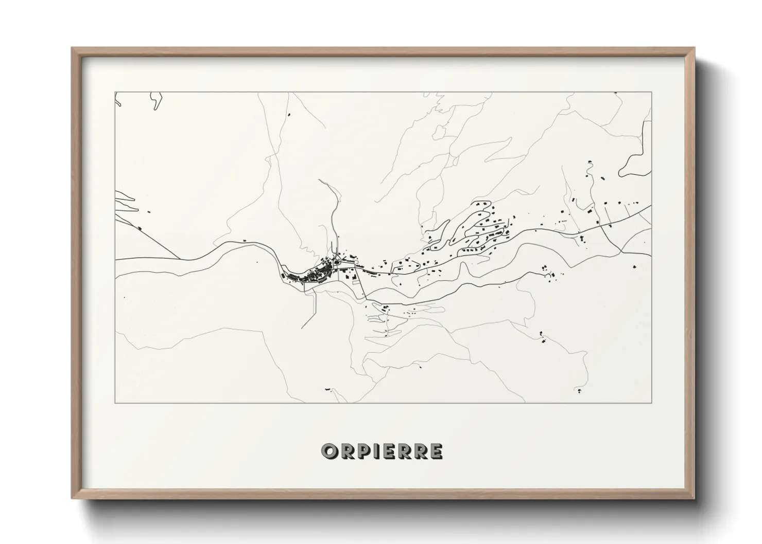 Une affiche de carte sur Orpierre