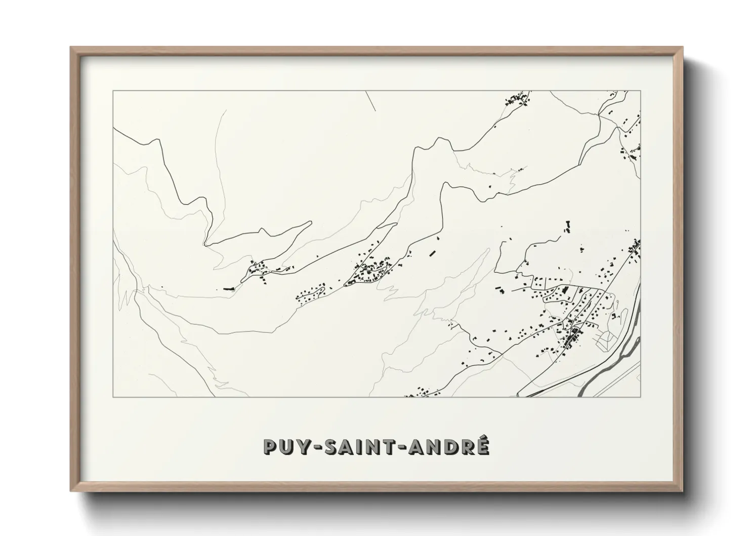 Une affiche de carte sur Puy-Saint-André