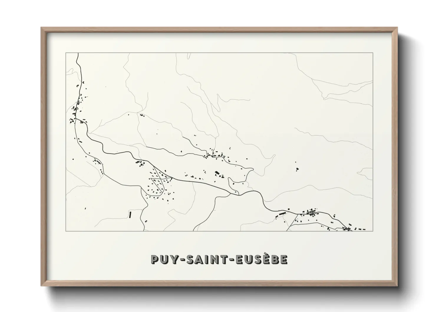 Une affiche de carte sur Puy-Saint-Eusèbe