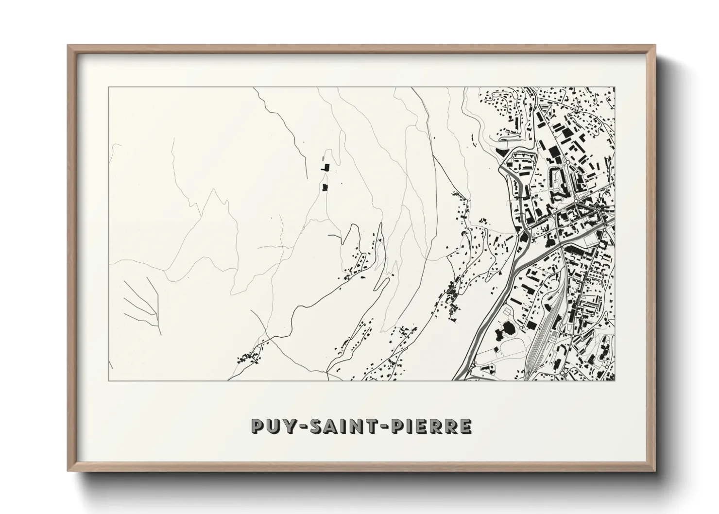 Une affiche de carte sur Puy-Saint-Pierre