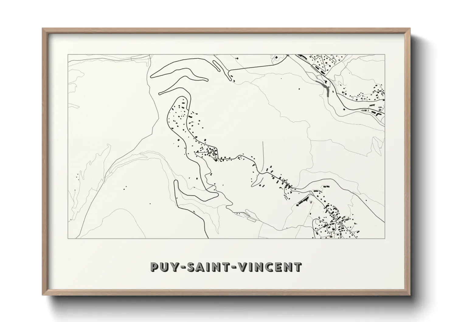 Une affiche de carte sur Puy-Saint-Vincent