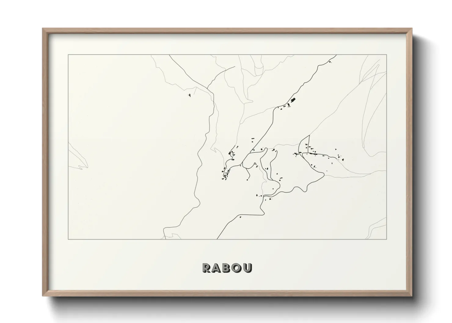 Une affiche de carte sur Rabou