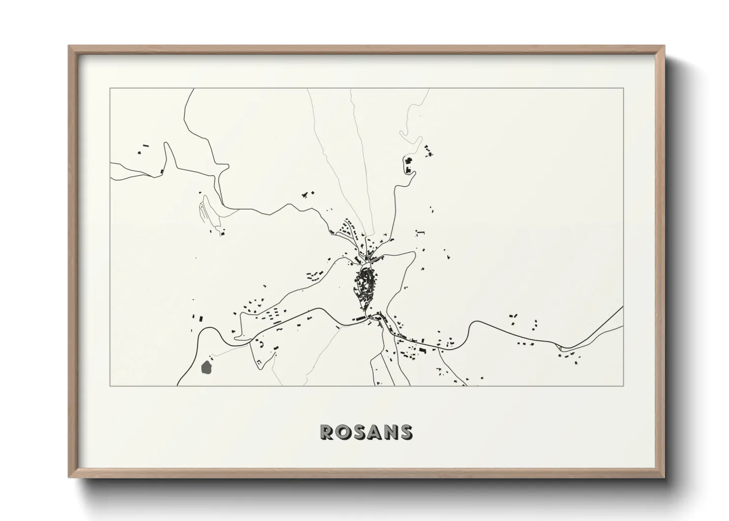 Une affiche de carte sur Rosans