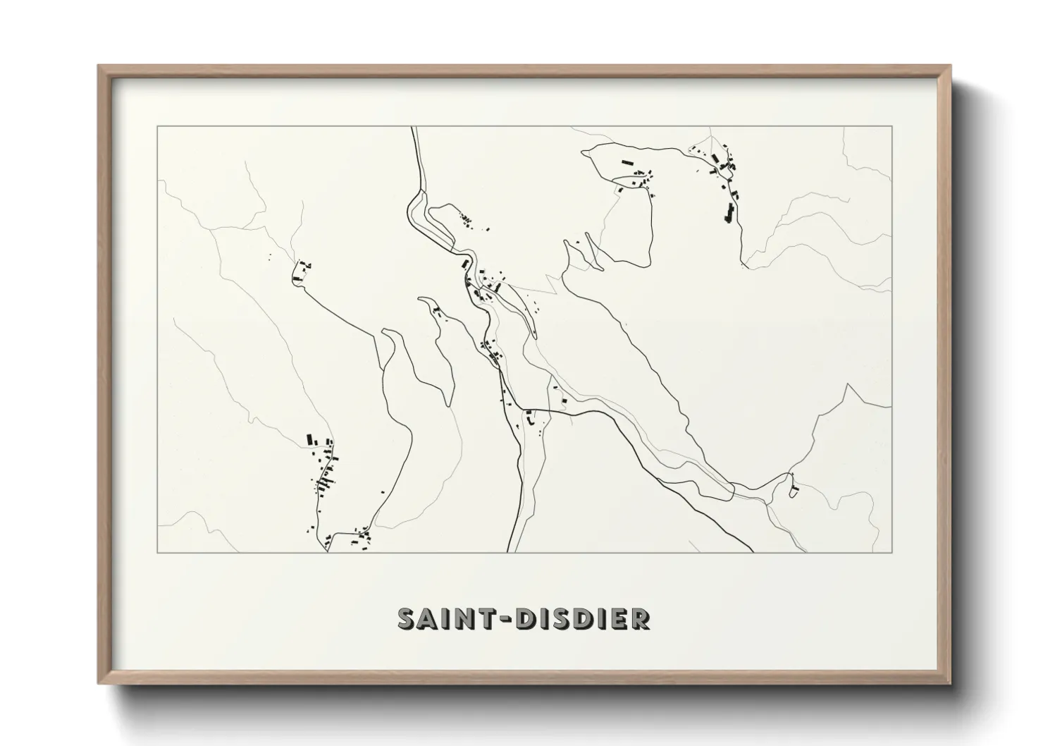 Une affiche de carte sur Saint-Disdier