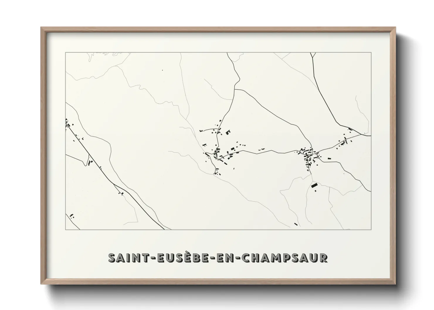 Une affiche de carte sur Saint-Eusèbe-en-Champsaur