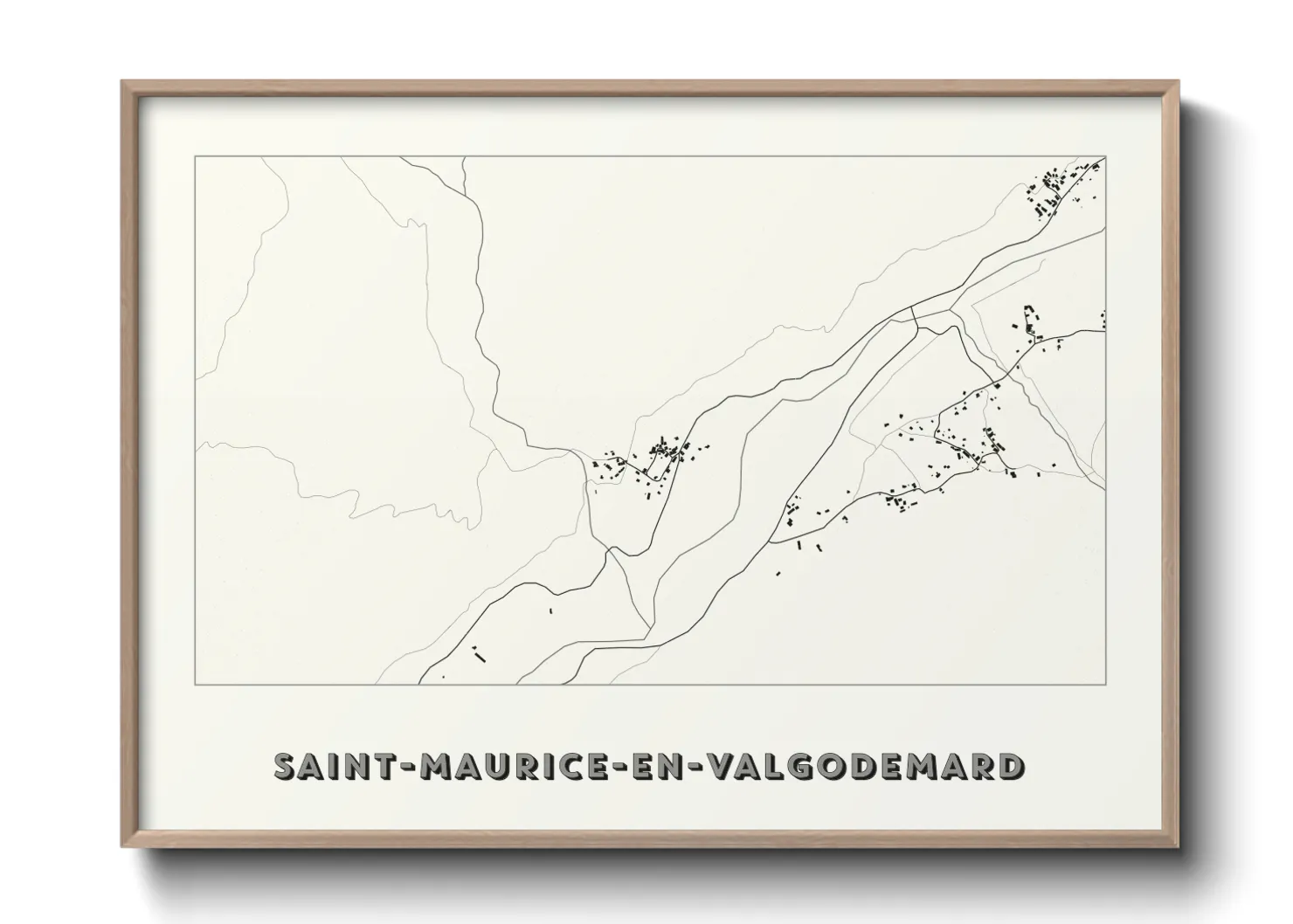 Une affiche de carte sur Saint-Maurice-en-Valgodemard