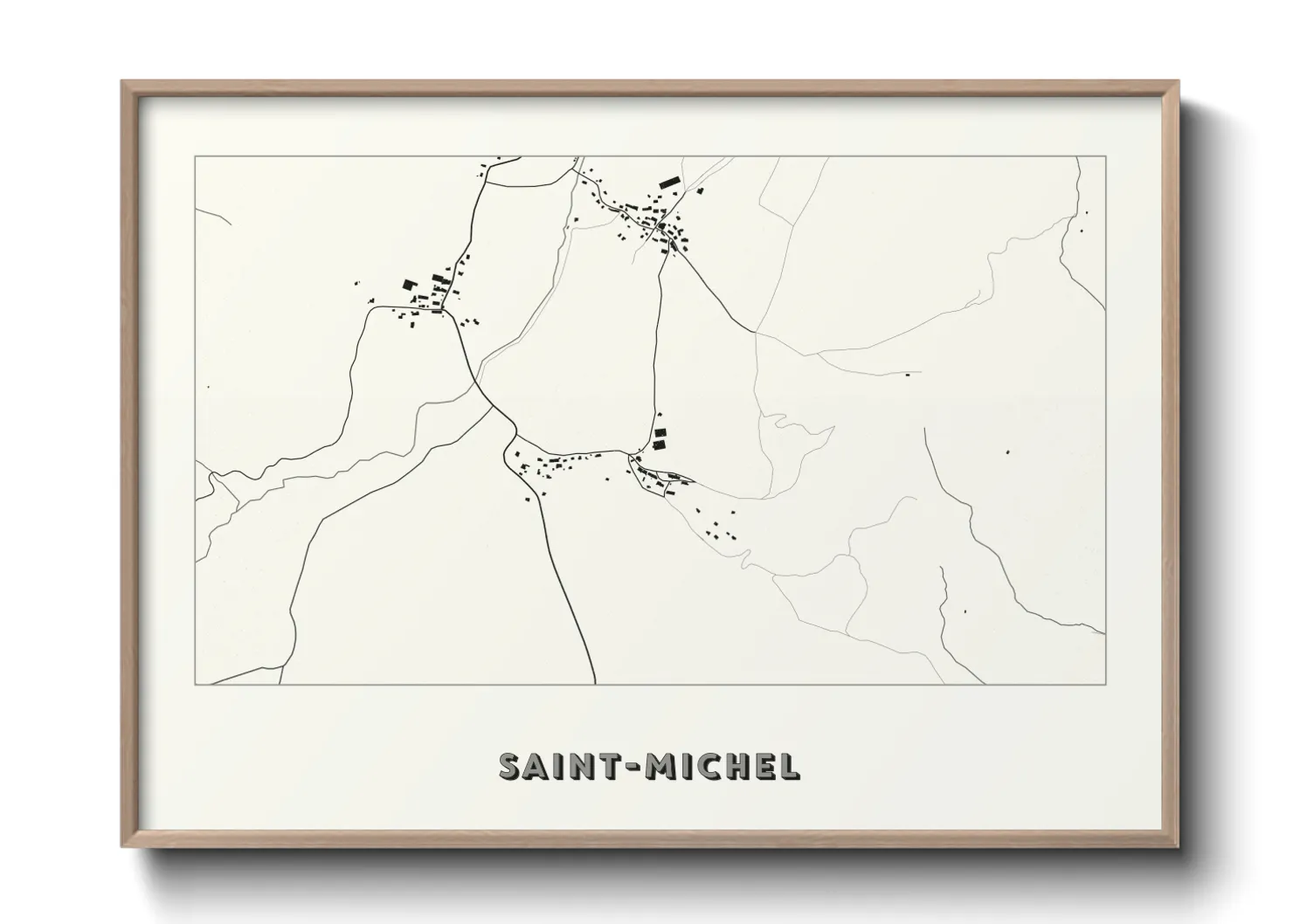 Une affiche de carte sur Saint-Michel