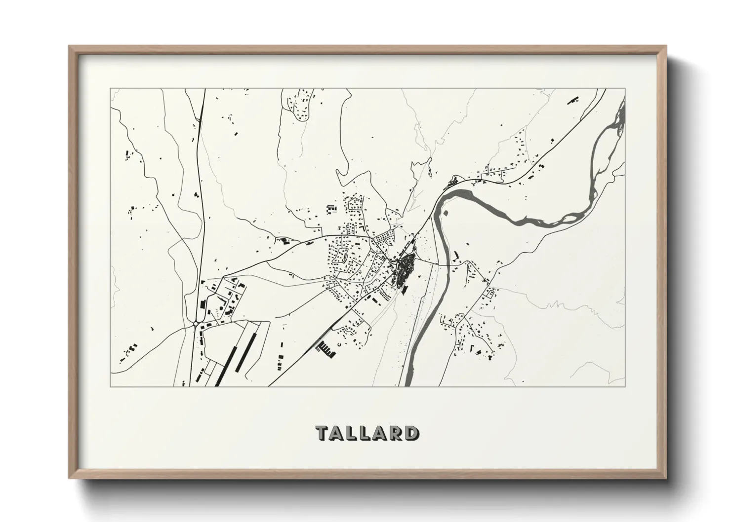 Une affiche de carte sur Tallard