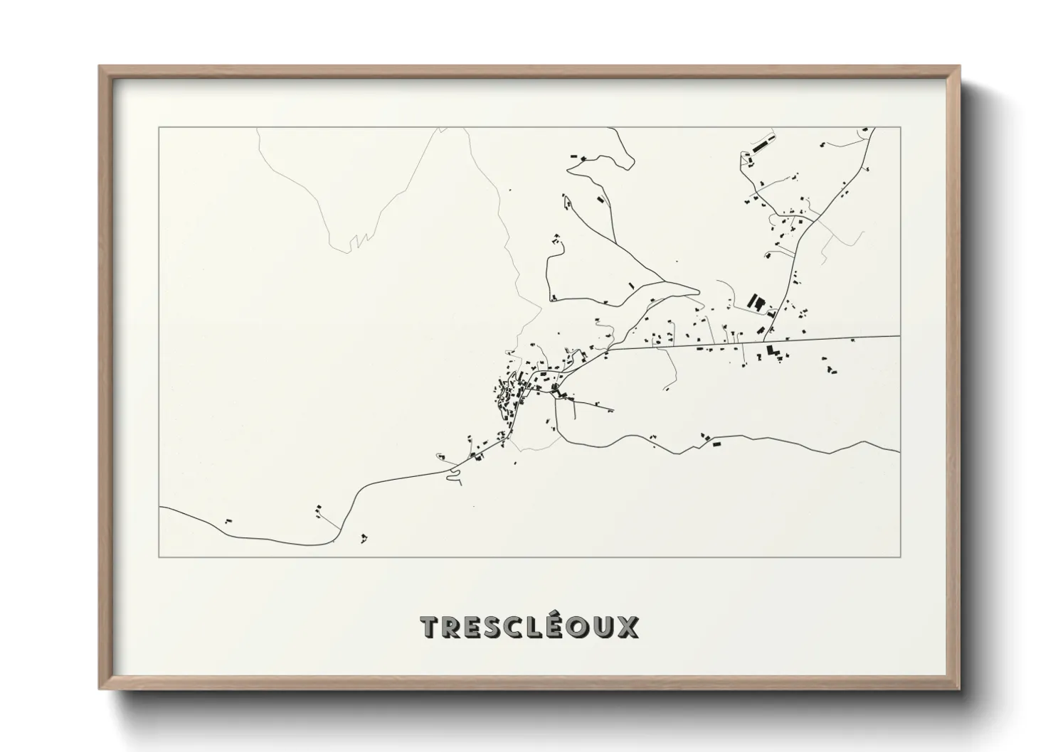 Une affiche de carte sur Trescléoux