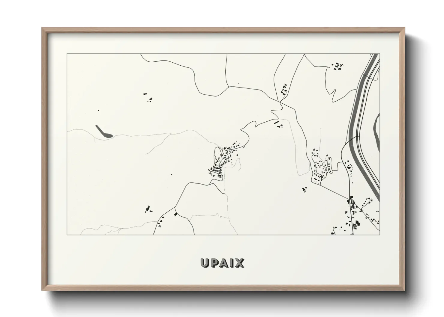 Une affiche de carte sur Upaix