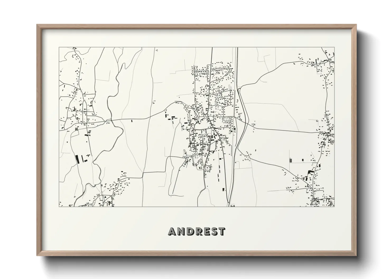 Une affiche de carte sur Andrest