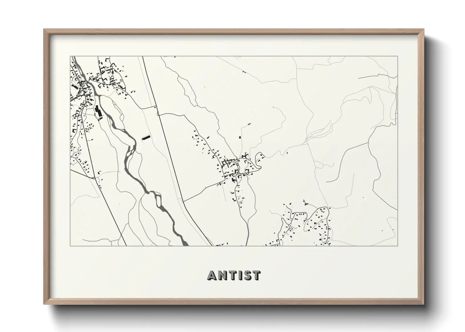 Une affiche de carte sur Antist