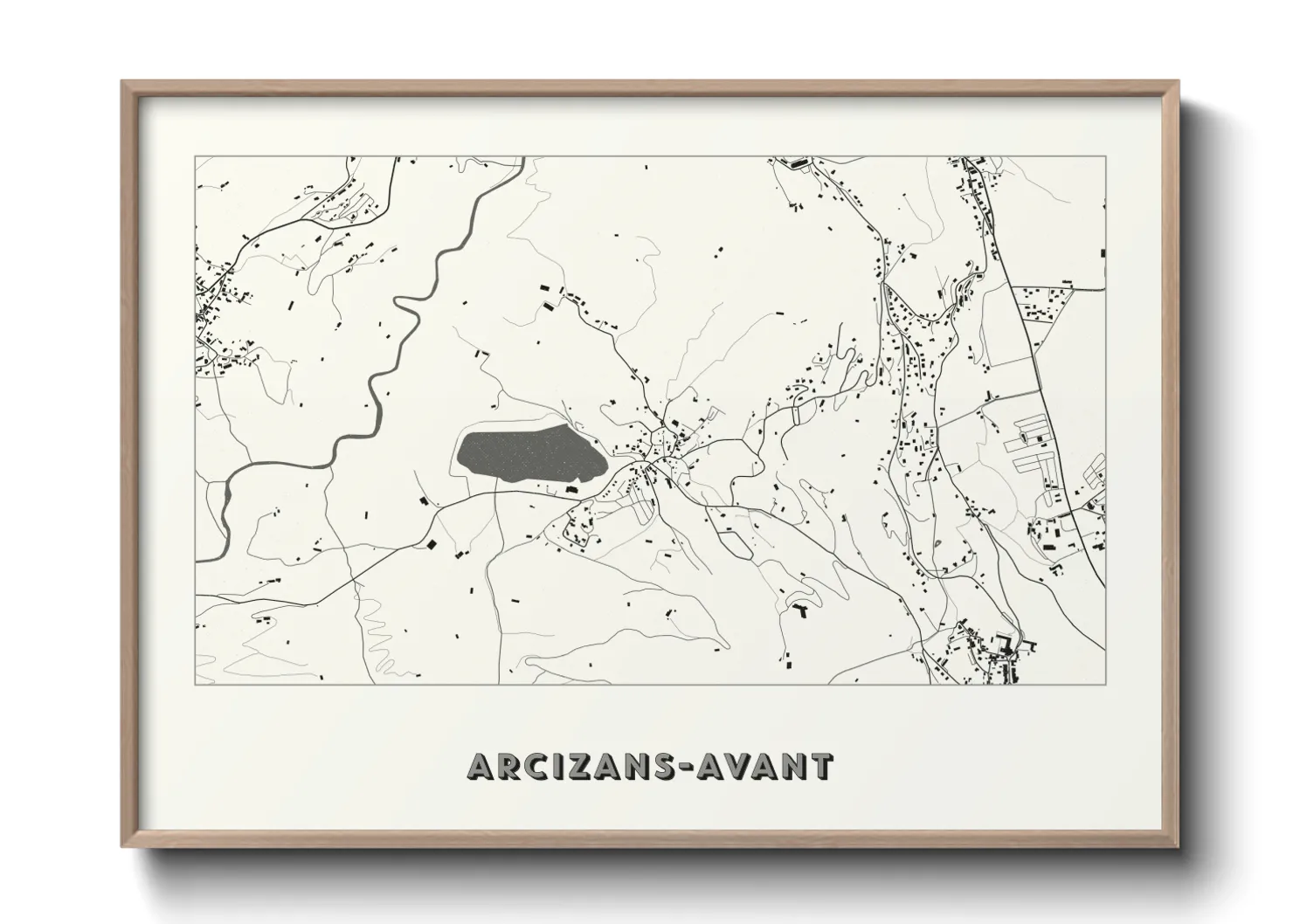Une affiche de carte sur Arcizans-Avant