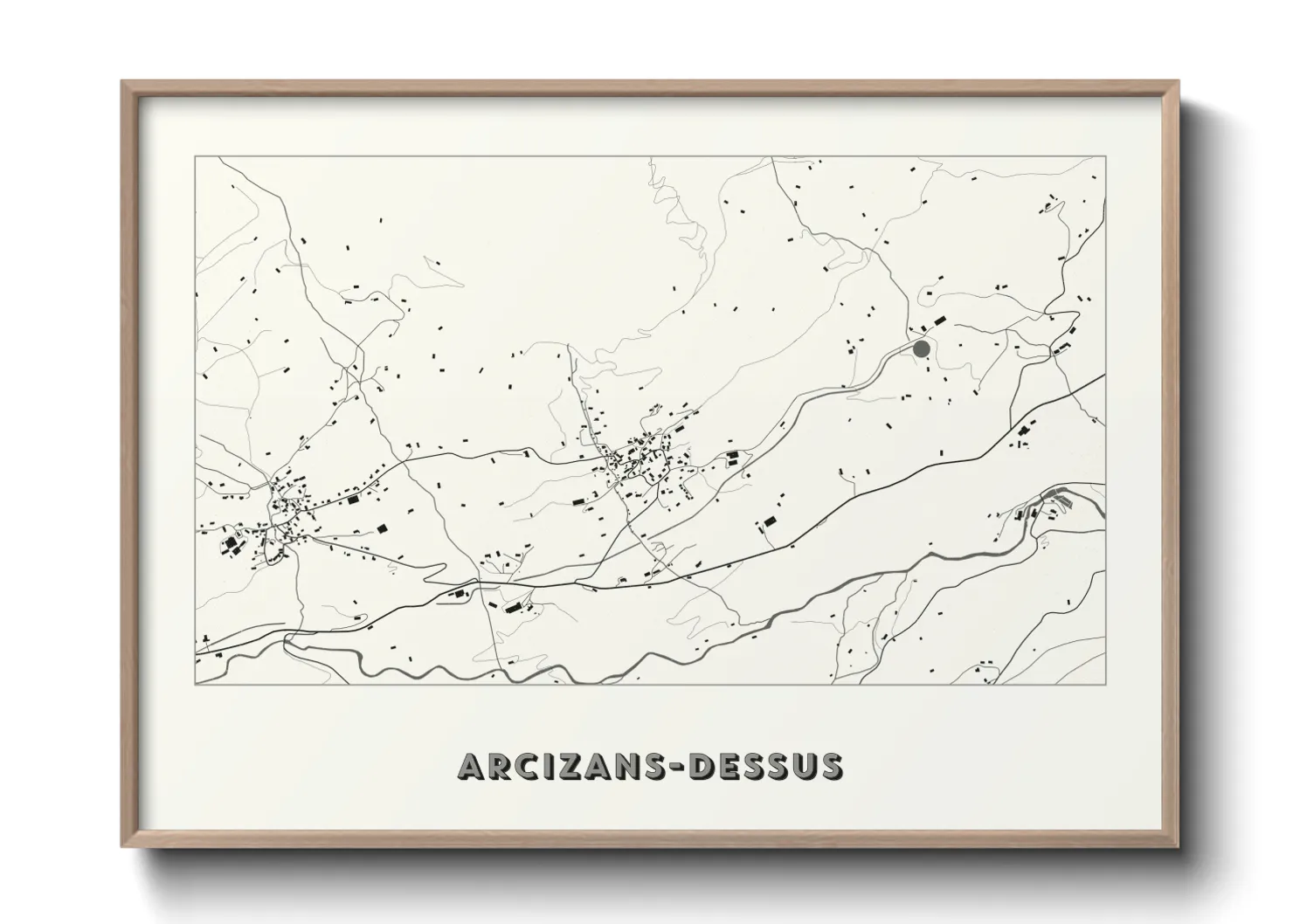 Une affiche de carte sur Arcizans-Dessus