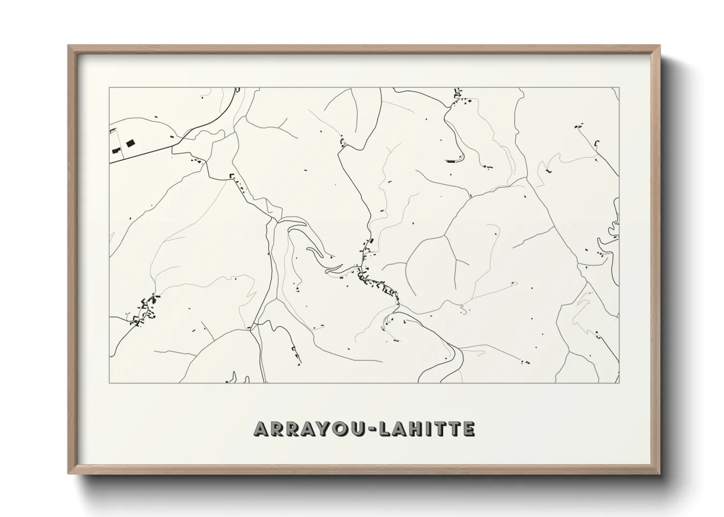 Une affiche de carte sur Arrayou-Lahitte