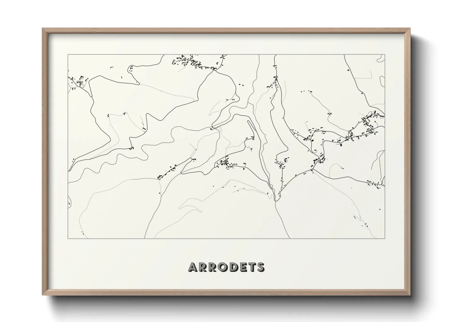 Une affiche de carte sur Arrodets