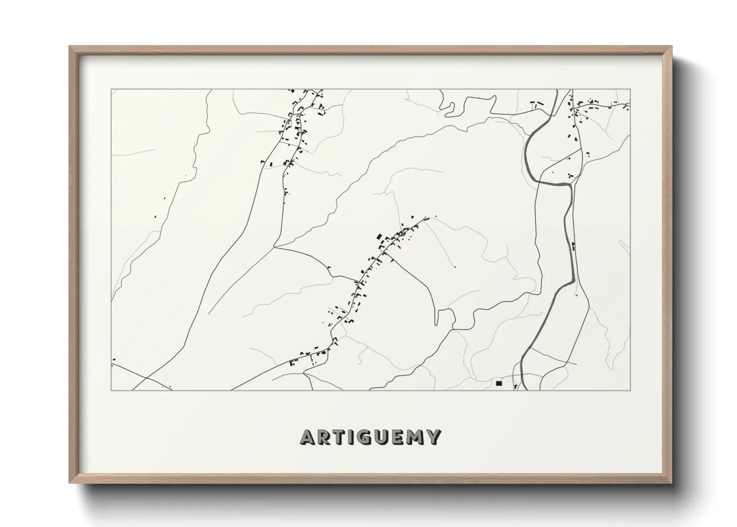 Une affiche de carte sur Artiguemy