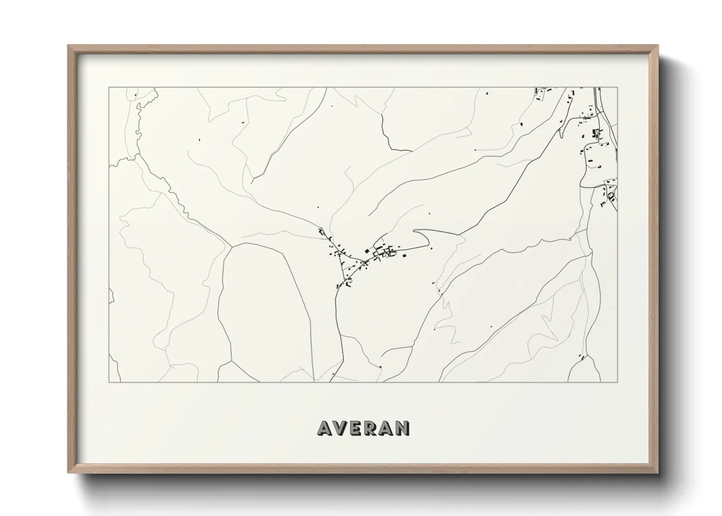 Une affiche de carte sur Averan