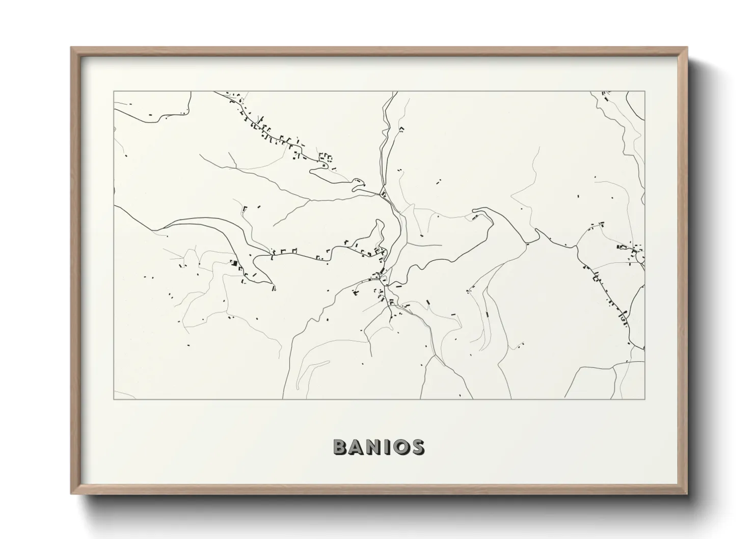 Une affiche de carte sur Banios