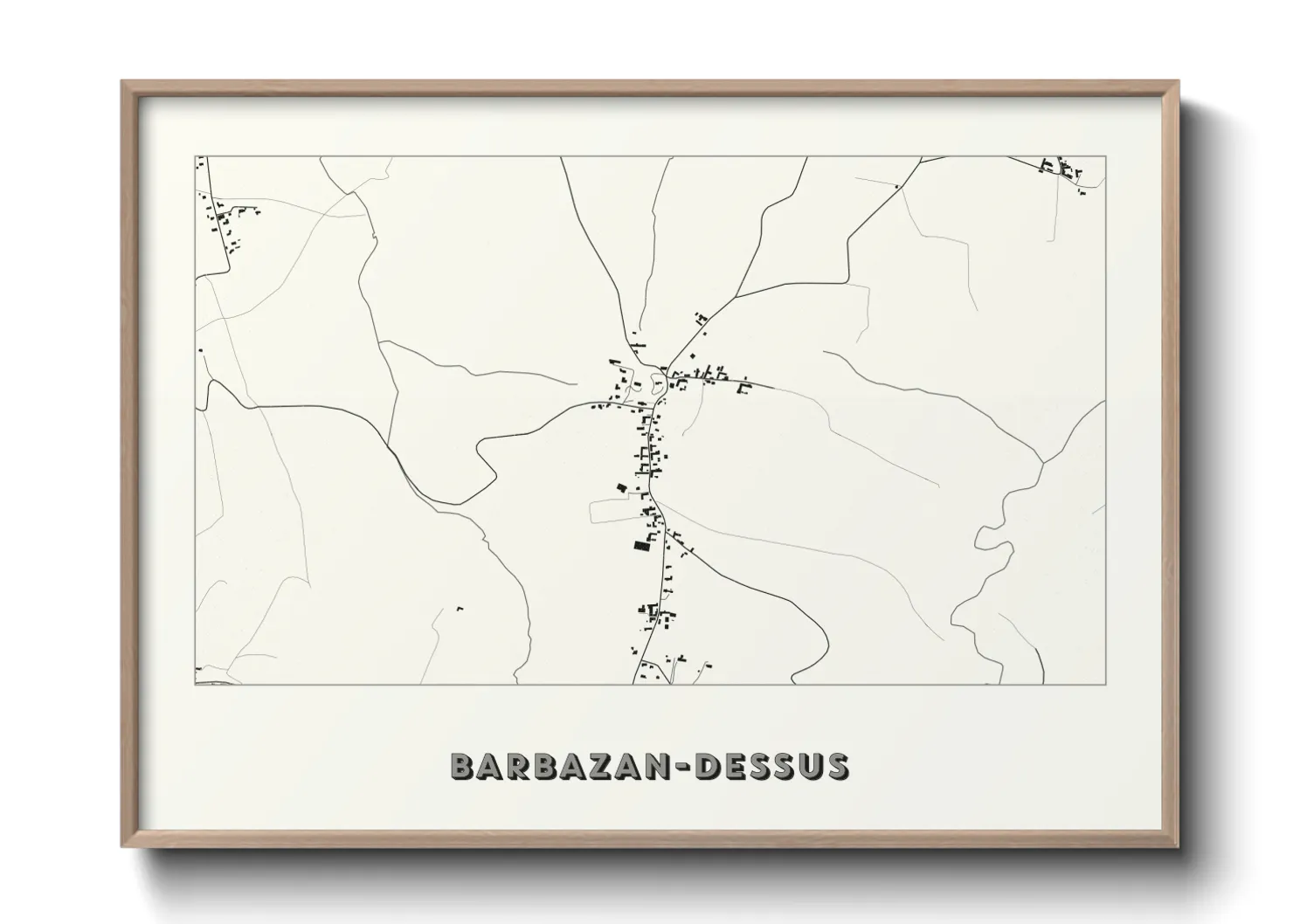 Une affiche de carte sur Barbazan-Dessus