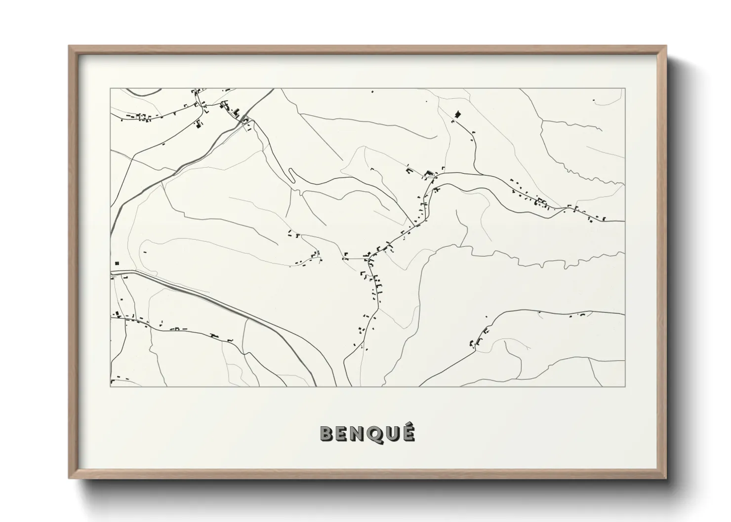 Une affiche de carte sur Benqué