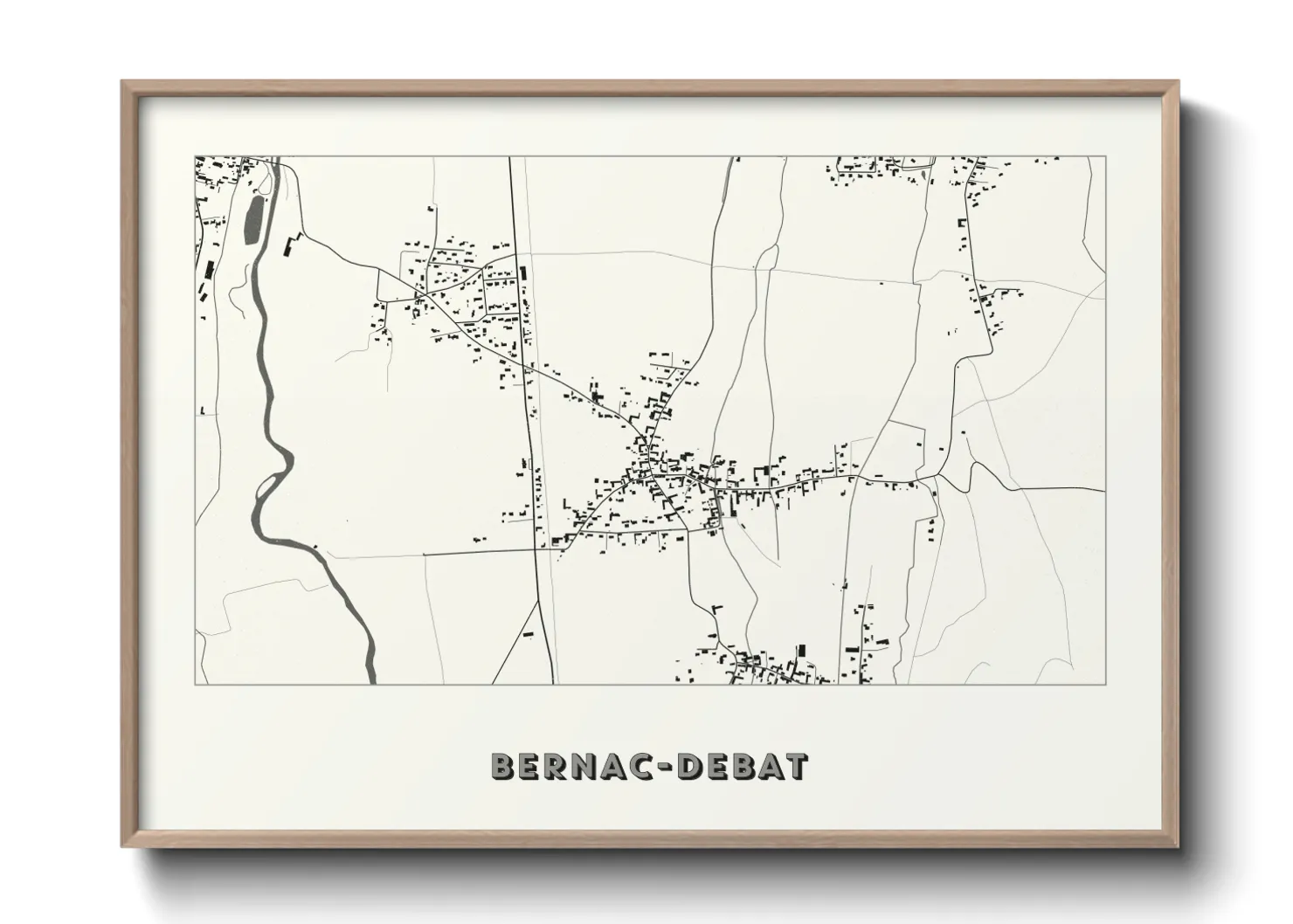 Une affiche de carte sur Bernac-Debat