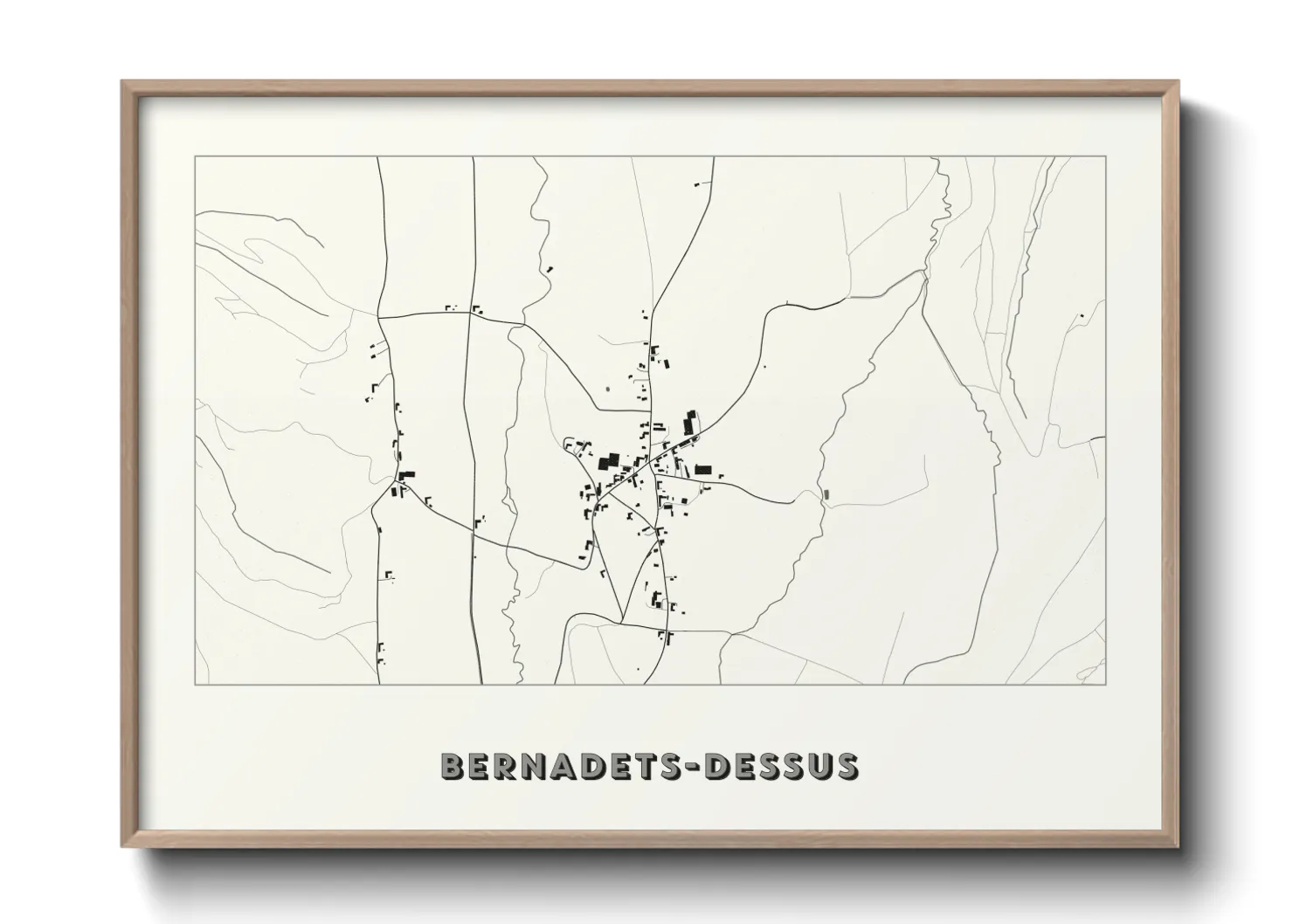 Une affiche de carte sur Bernadets-Dessus