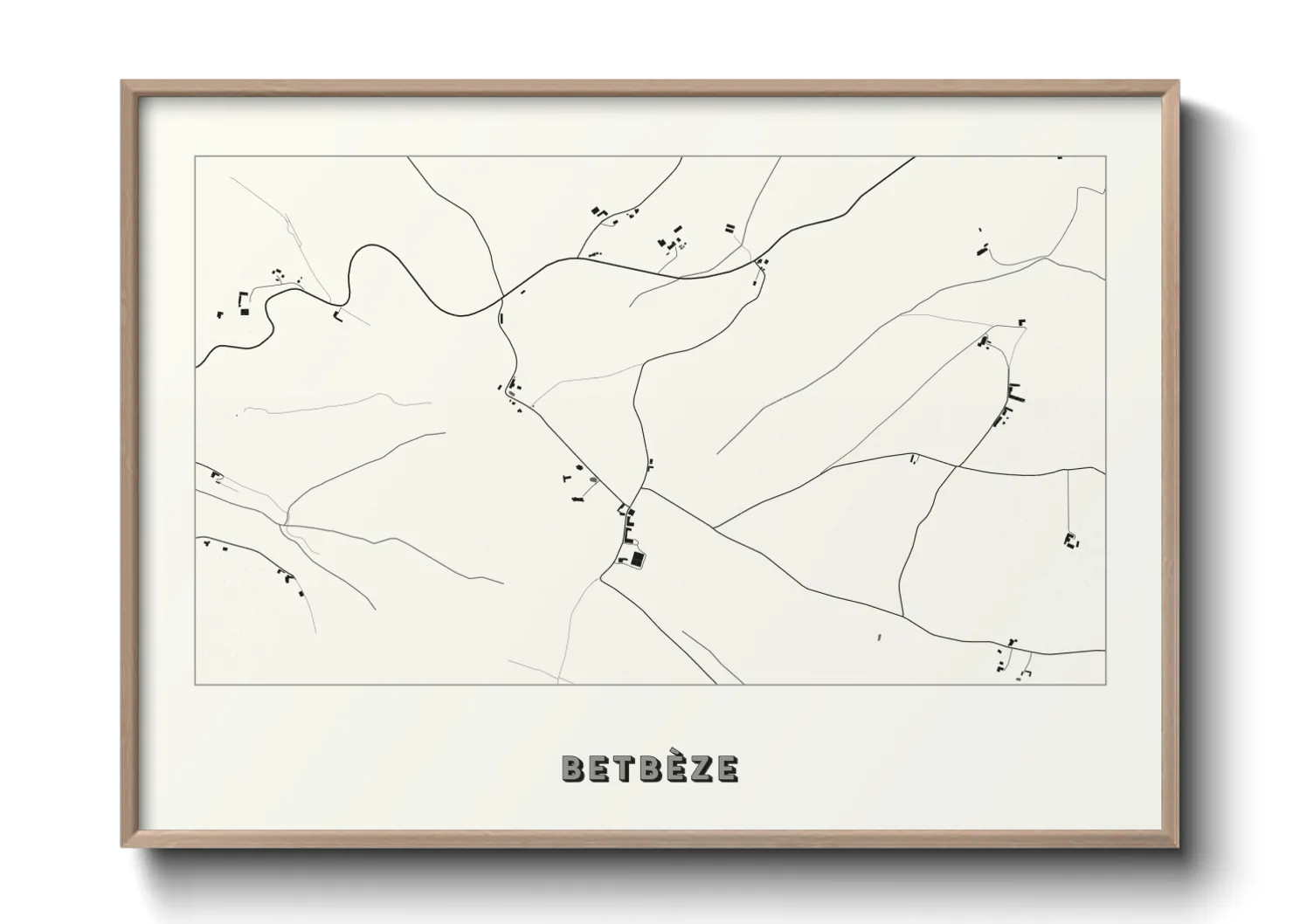 Une affiche de carte sur Betbèze