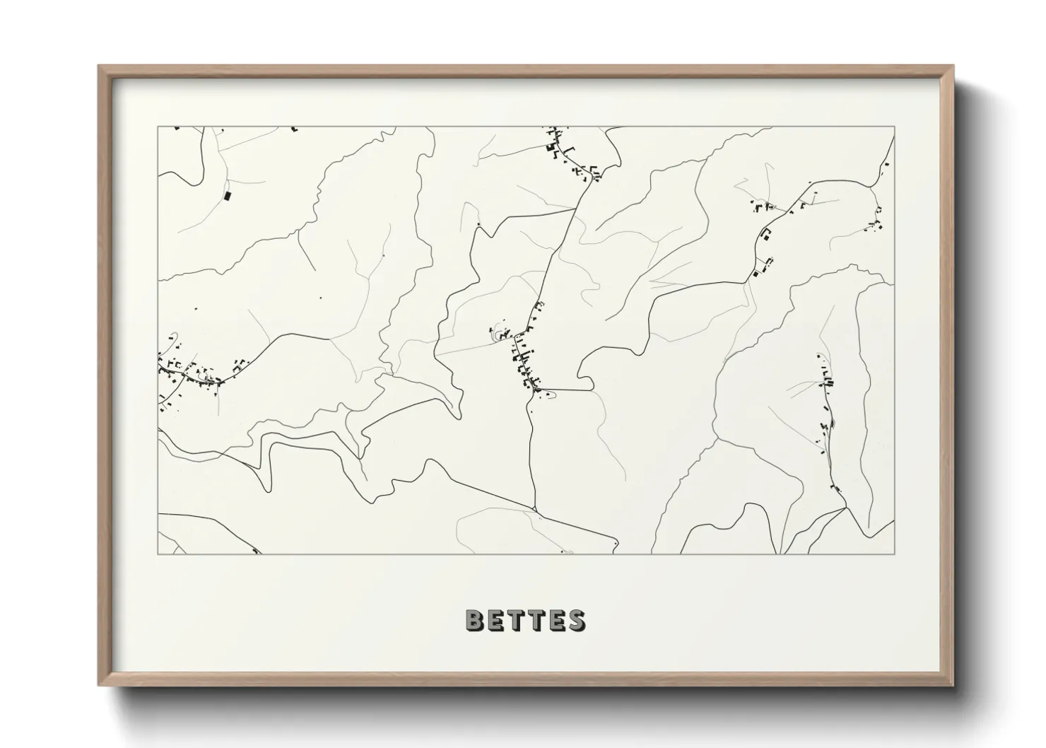 Une affiche de carte sur Bettes