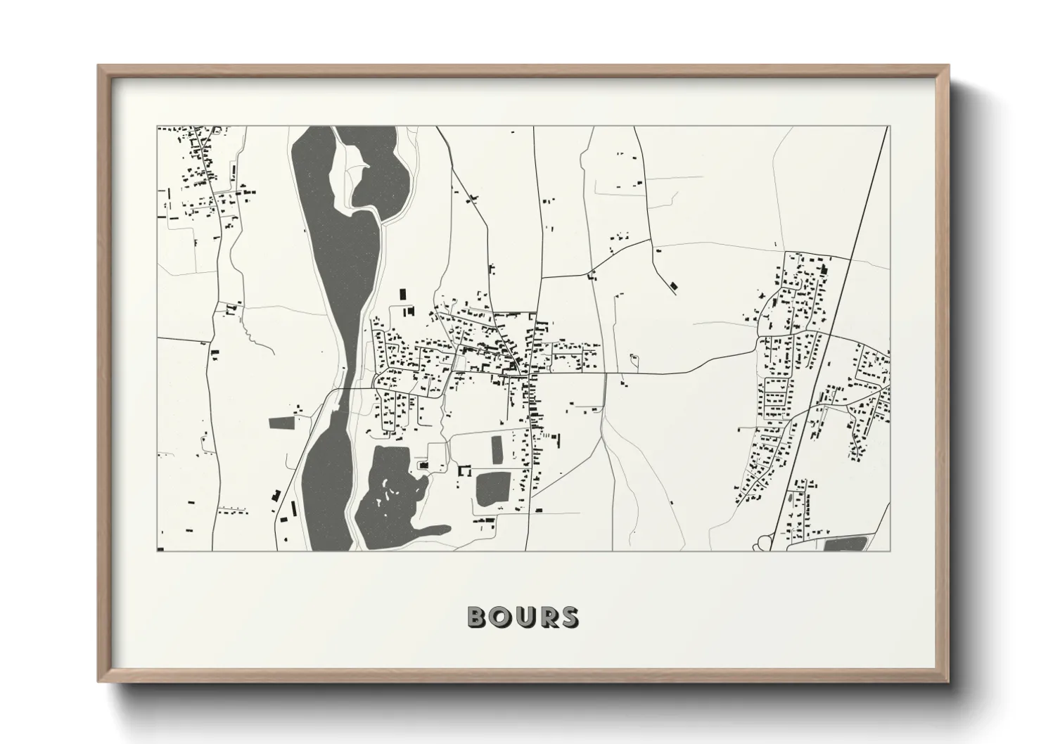 Une affiche de carte sur Bours