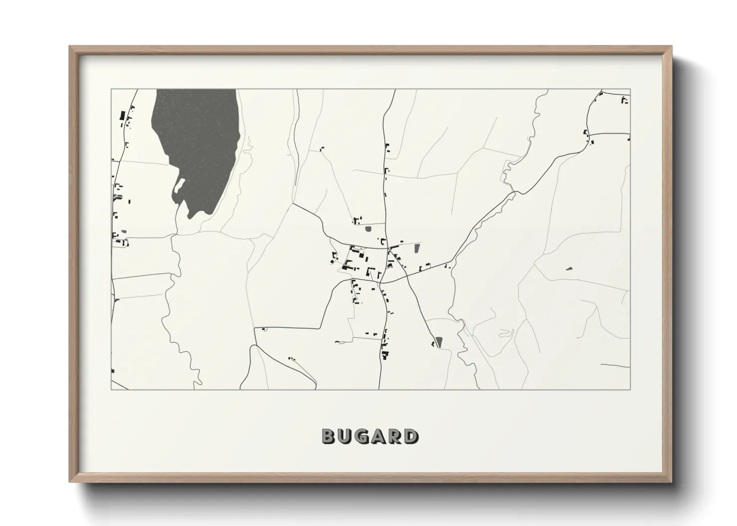 Une affiche de carte sur Bugard