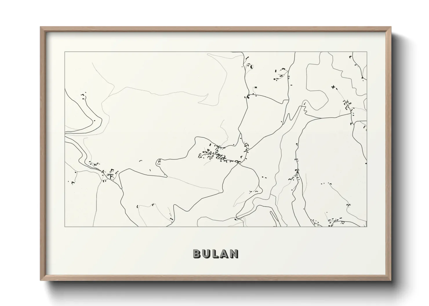 Une affiche de carte sur Bulan