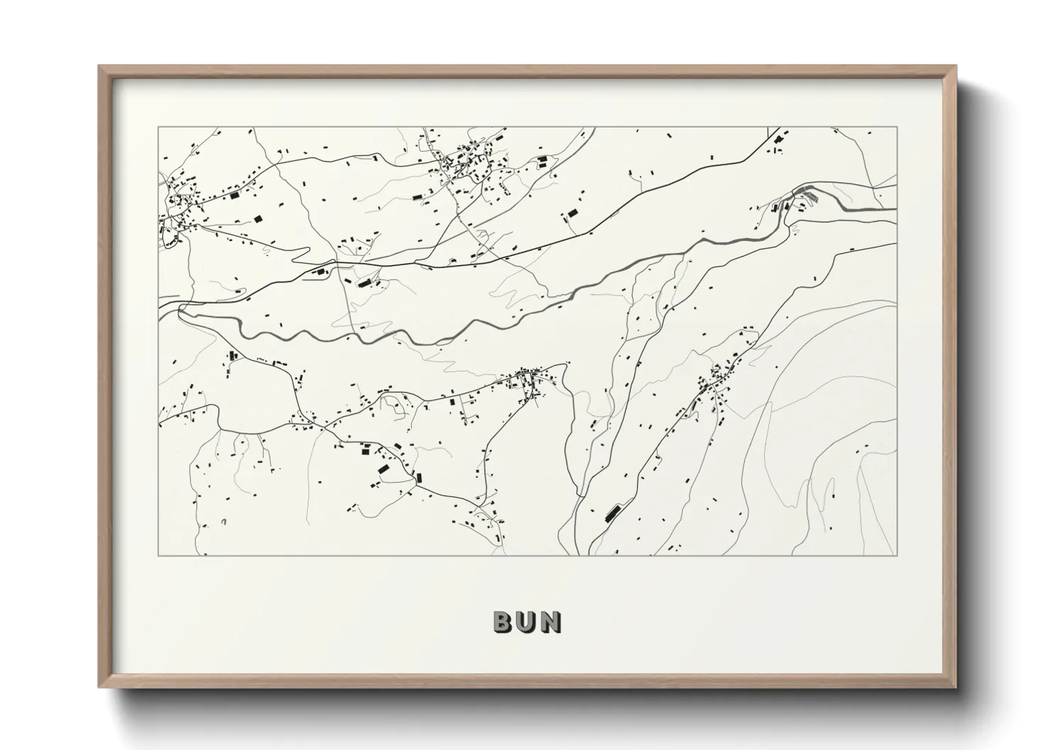 Une affiche de carte sur Bun