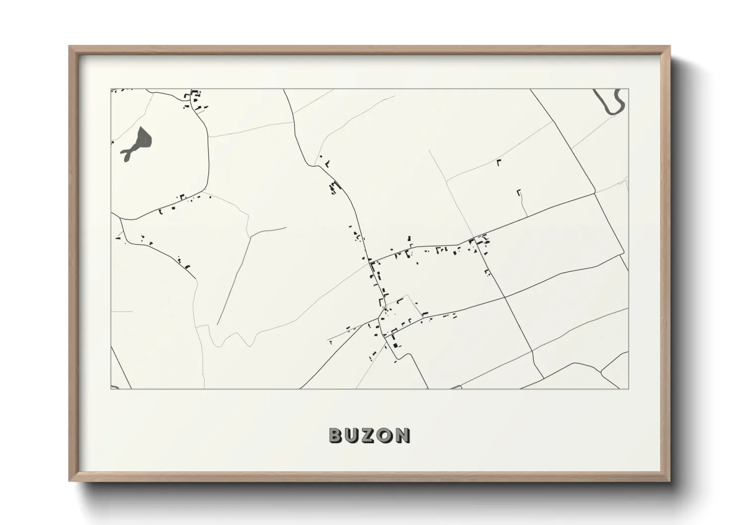 Une affiche de carte sur Buzon